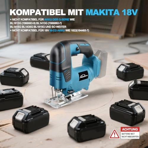 Cordless Jigsaw - Brushless 18V 10 blades