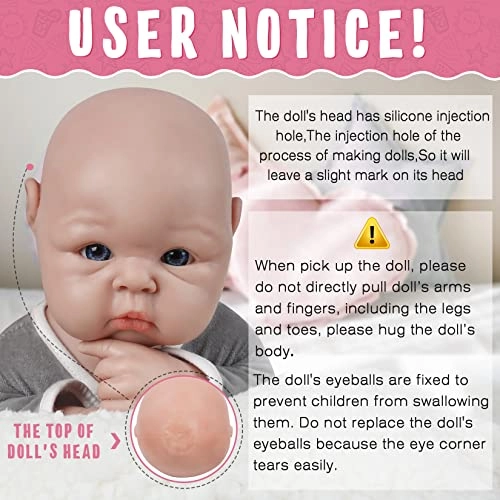 Reborn Baby Doll - 19 inch Silicone Boy Ages 3+