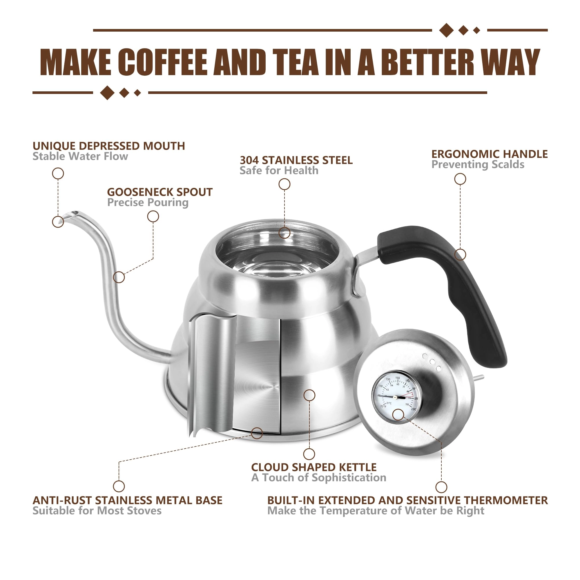 Gooseneck Kettle - 1200ml