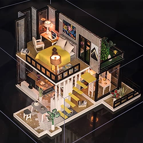 Miniature Dollhouse - Composite Wood 27.5 x 23.3 x 18.5cm