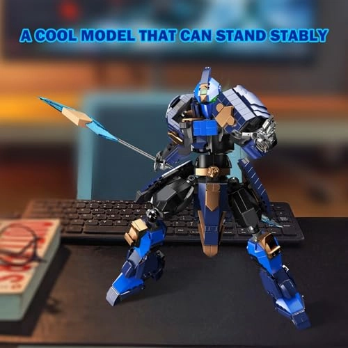 Mech Robot Building Set (70128) - Ma Chao-blue Movable Joints