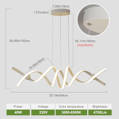 Wave - 3000K 6000K Dimmable