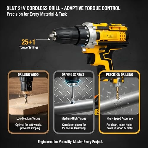 21V Cordless Drill - 2.0Ah