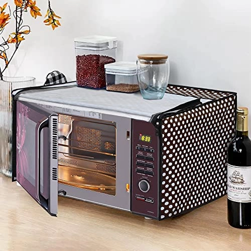 Microwave Oven Cover for IFB 25SC4 - 25 Litre Metallic Silver