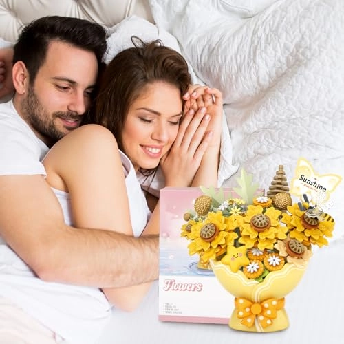 Flower Bouquet Building Blocks Set (4105) - Mini Bricks Bonsai