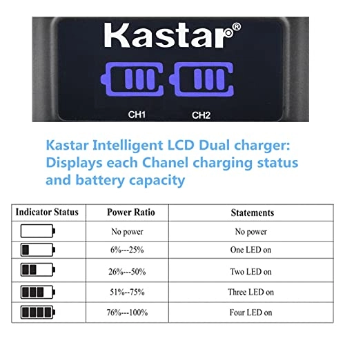 LP-E6 - 2950mAh + LKD2 USB Charger - LCD Dual
