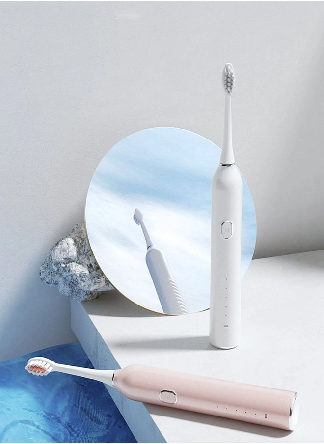 Electric Toothbrush - Super Soft Waterproof Battery Powered 3 Heads