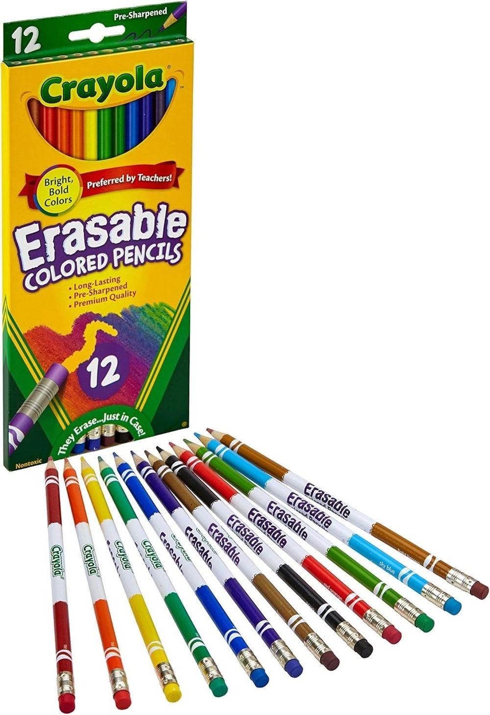 Erasable Colored Pencils - 12 Pcs