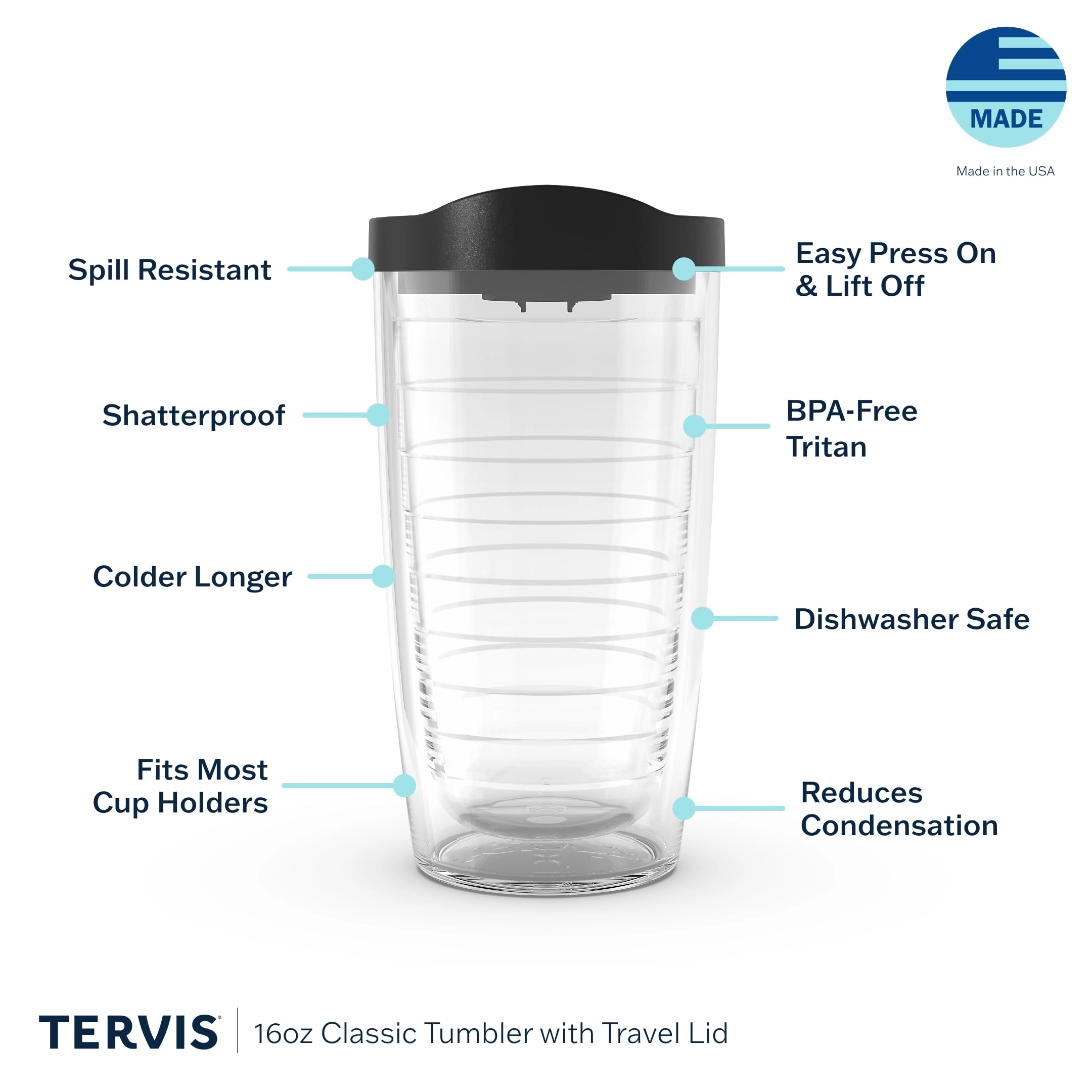 Plastic Primary Logo Insulated Tumbler Cup - 473ml