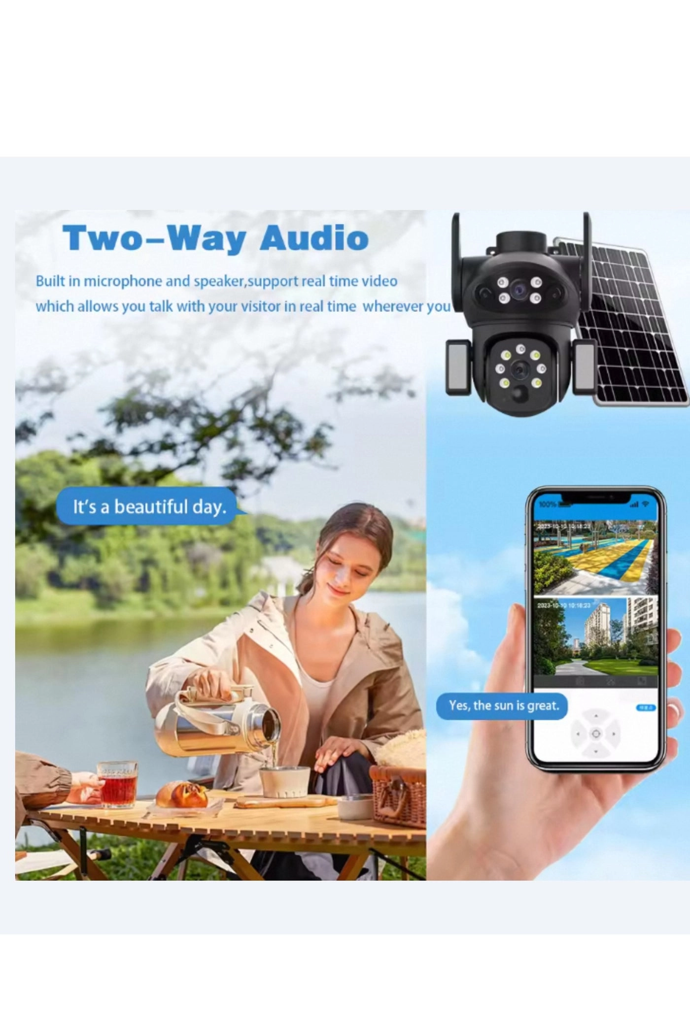 Solar Camera with Streetlight