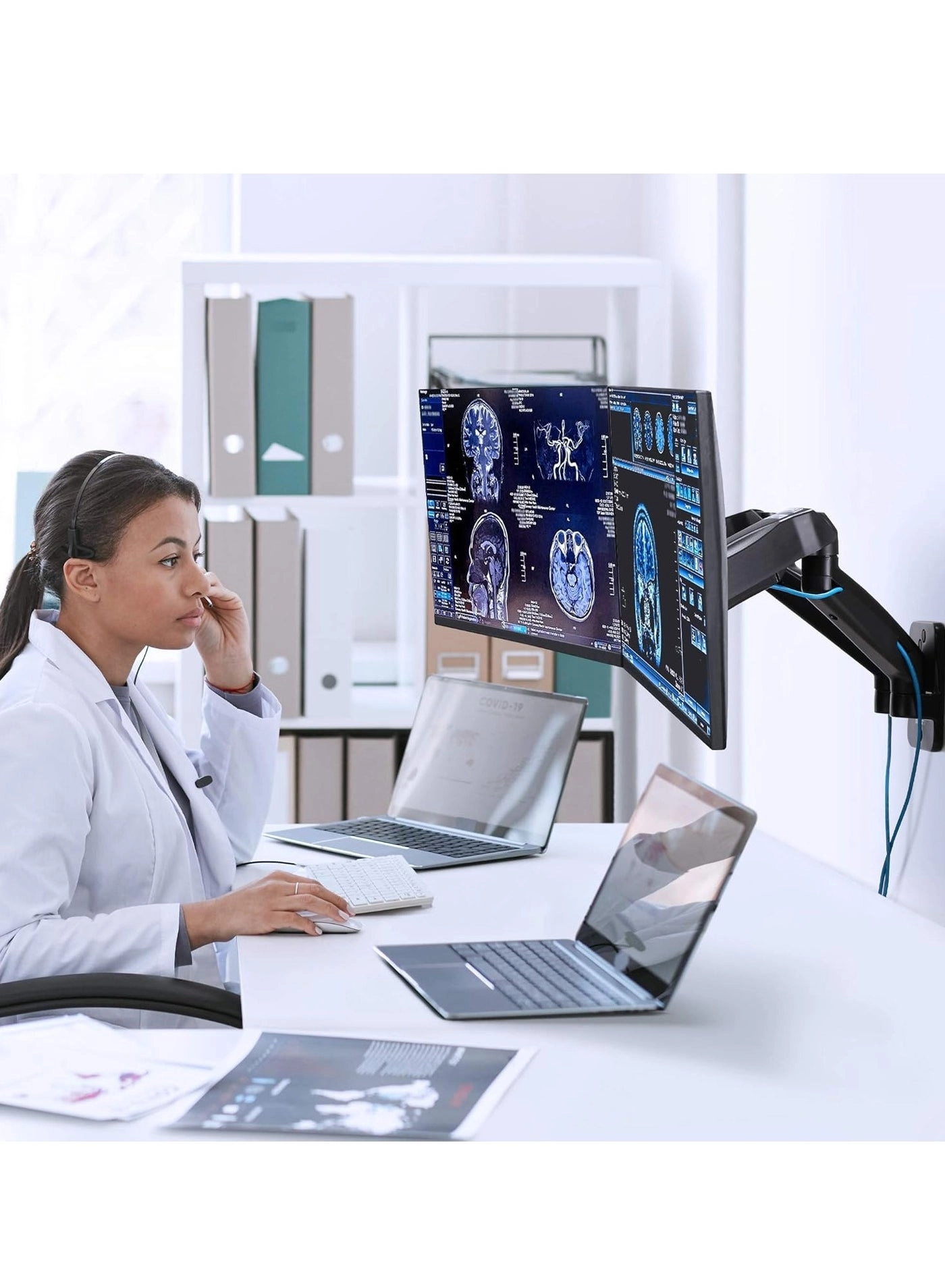 Dual Monitor Wall Mount - 2 17-32 inch 75x75/100x100mm