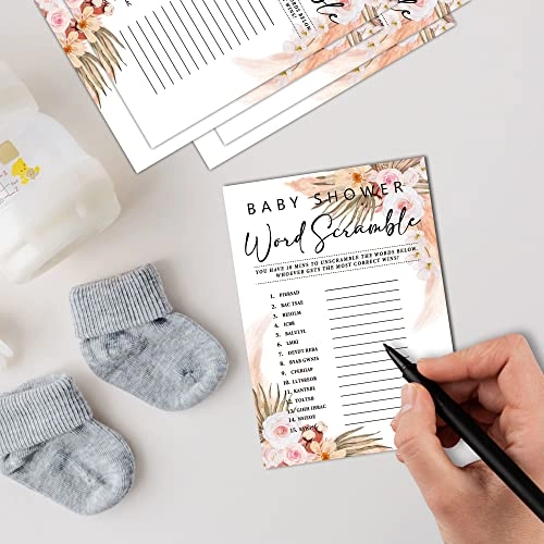 Boho Floral Baby Shower Games - 30 piece(s)