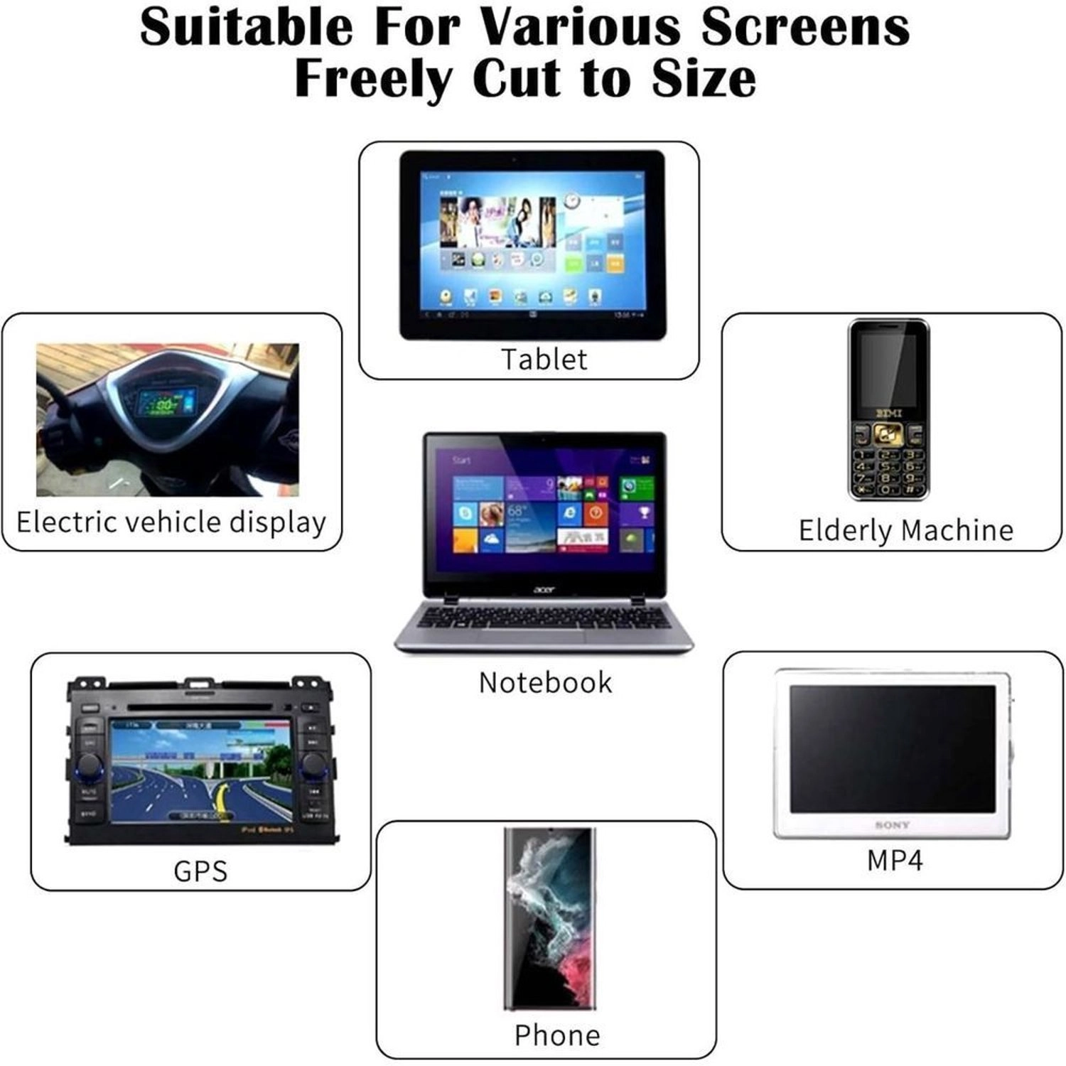 Clear Screen Protector for Universal Tablets
