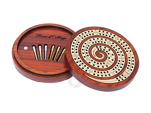 Cribbage Board - 2 Track 60 Points Bloodwood / Maple Wood