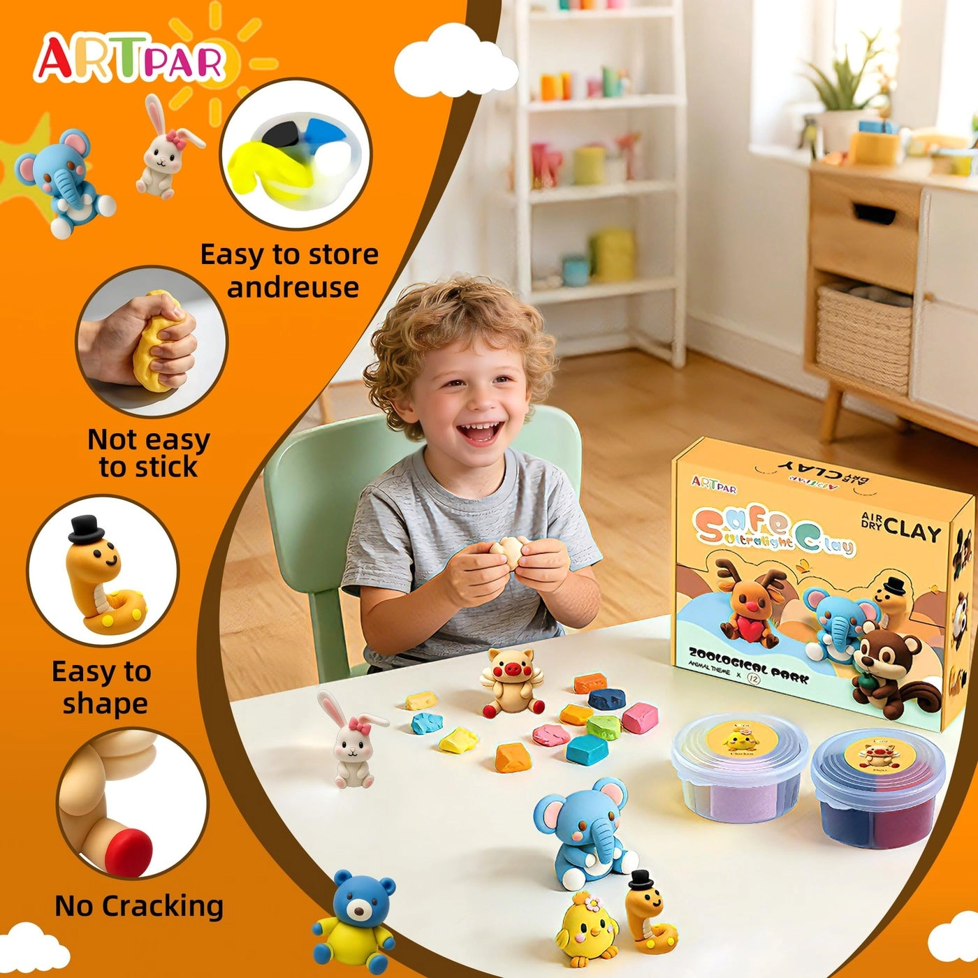 Air-Dry Clay Kit - 12 piece(s)