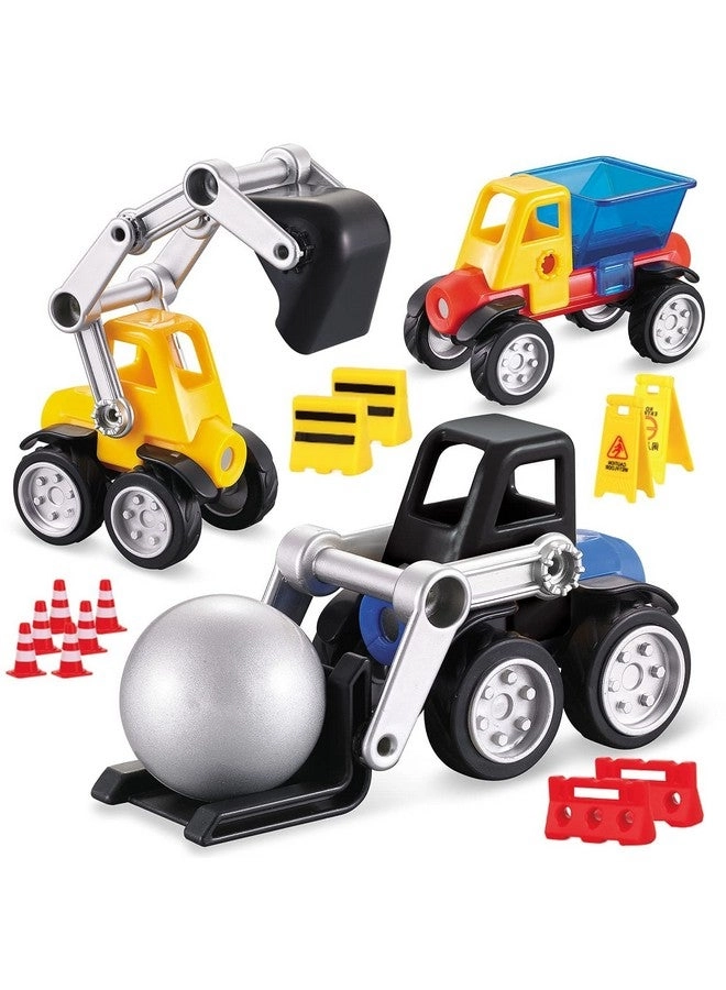 Cars Magnetic Blocks - 72 pcs Play Mat Road Signs