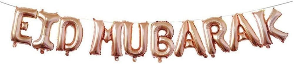 Latex Balloons + Eid Mubarak Foil Balloons - 65pcs Ramadan
