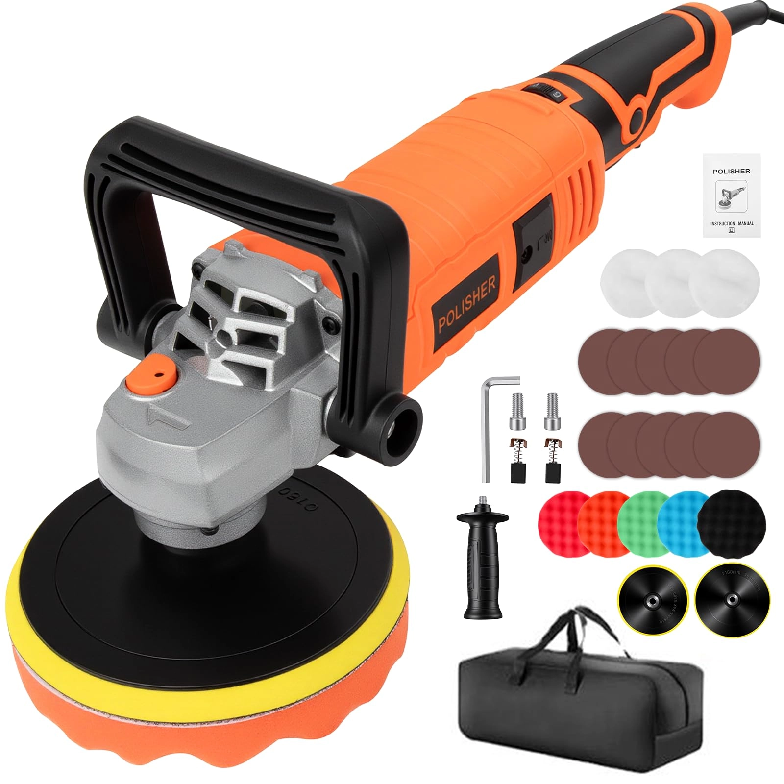 SEEVI Car Buffer Polisher - 1200W 7/6 Inch