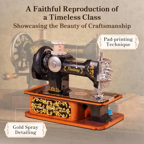 Hand Crank Sewing Machine - Vintage Rotary Crank Retro Display Kit