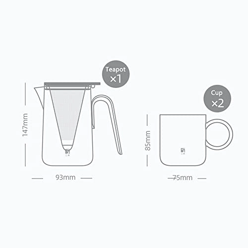 Teapot set - high borosilicate glass 500mL