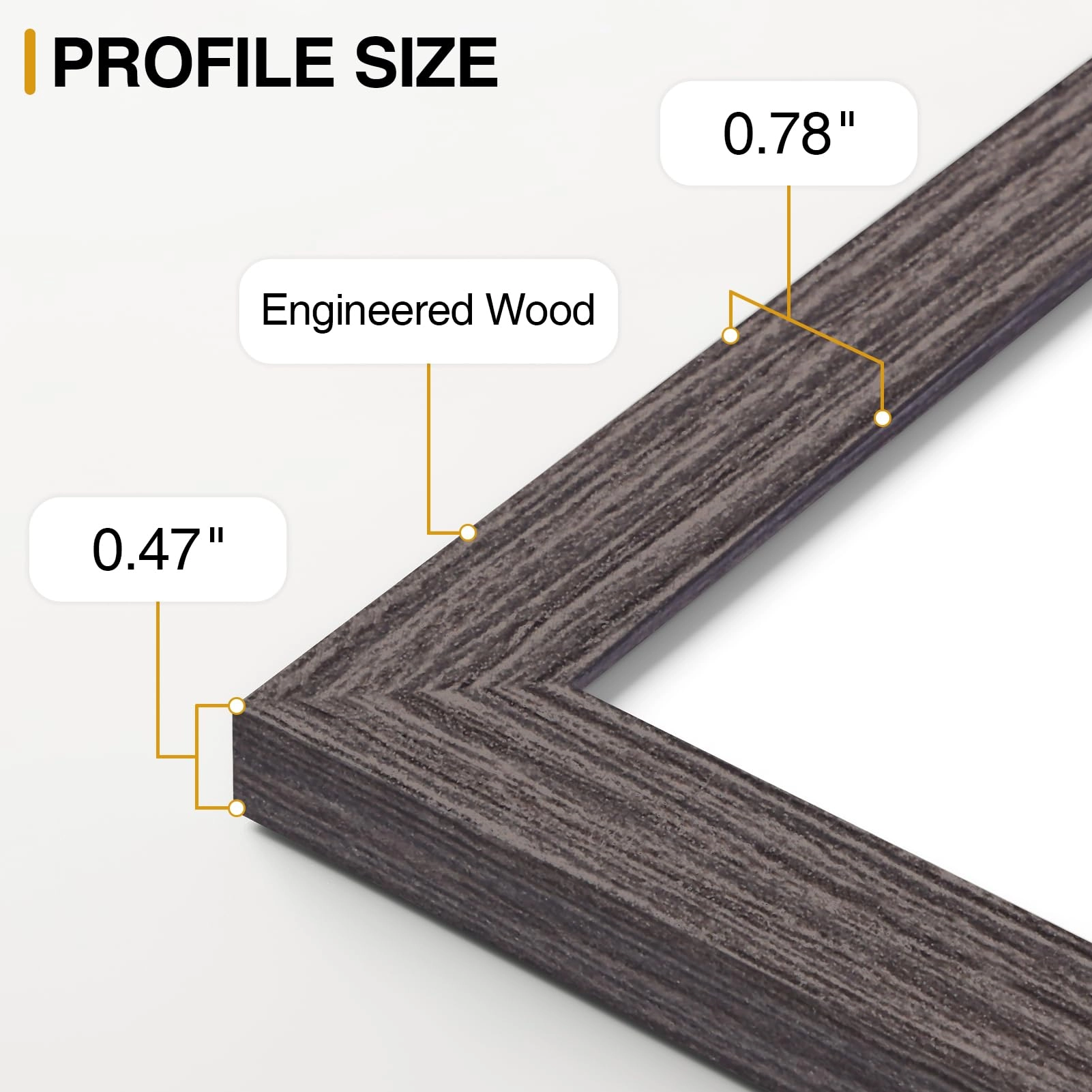 Picture Frames Set - 10 Pack Rustic Grey