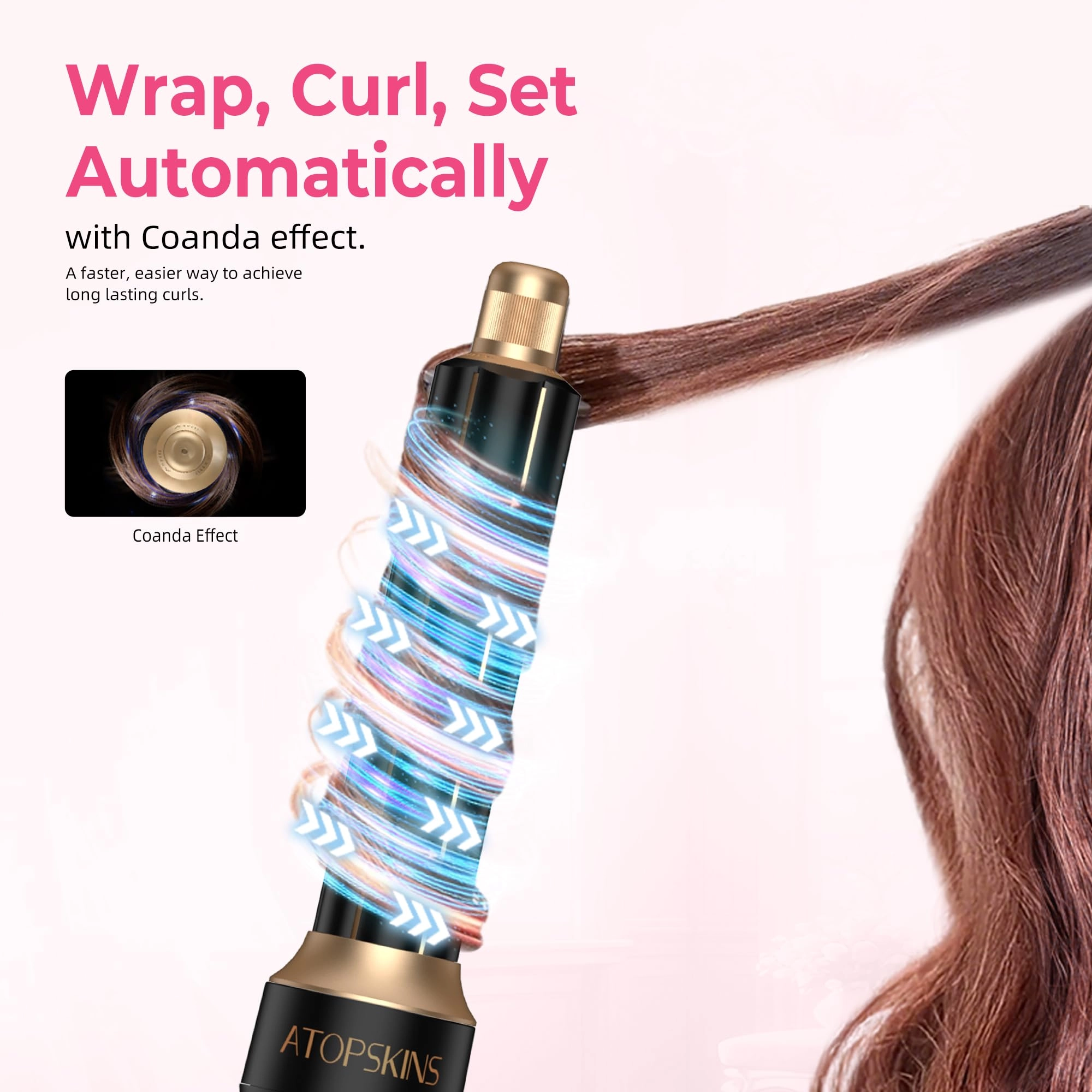 Air Styler - 6 in 1 Negative Ionic 3 Heat Settings