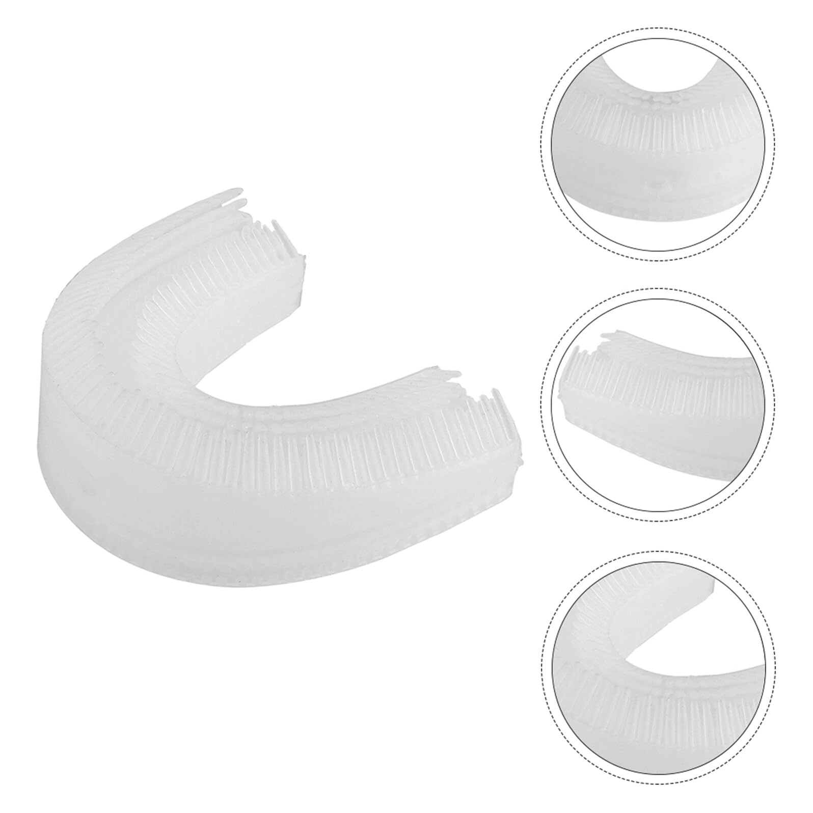 Electric Toothbrush Head Replacement - 2Pcs U-Shape Soft Bristle White