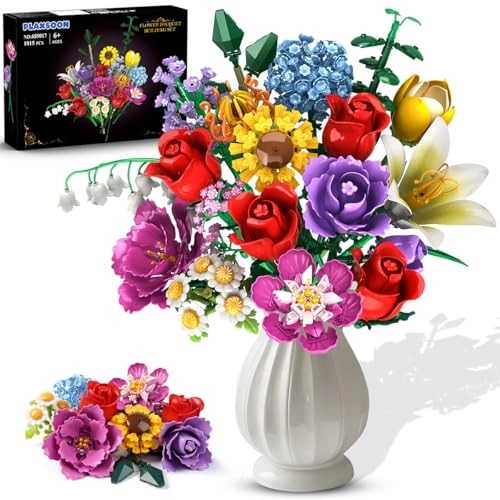 Flower Bouquet Building Set - 1015 pcs
