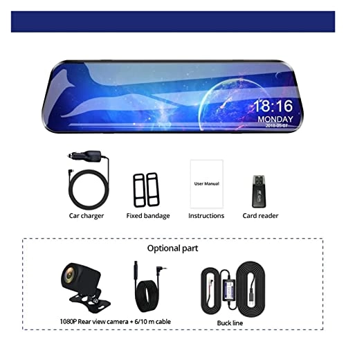 Intelligent Car DVR Mirror - 1080P