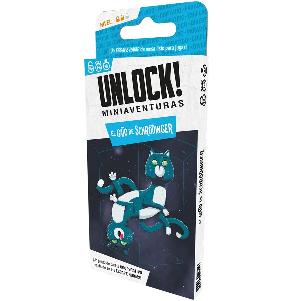 Space Cowboys Unlock! Mini Adventure Schrödinger Cat - Card Game (Spanish)