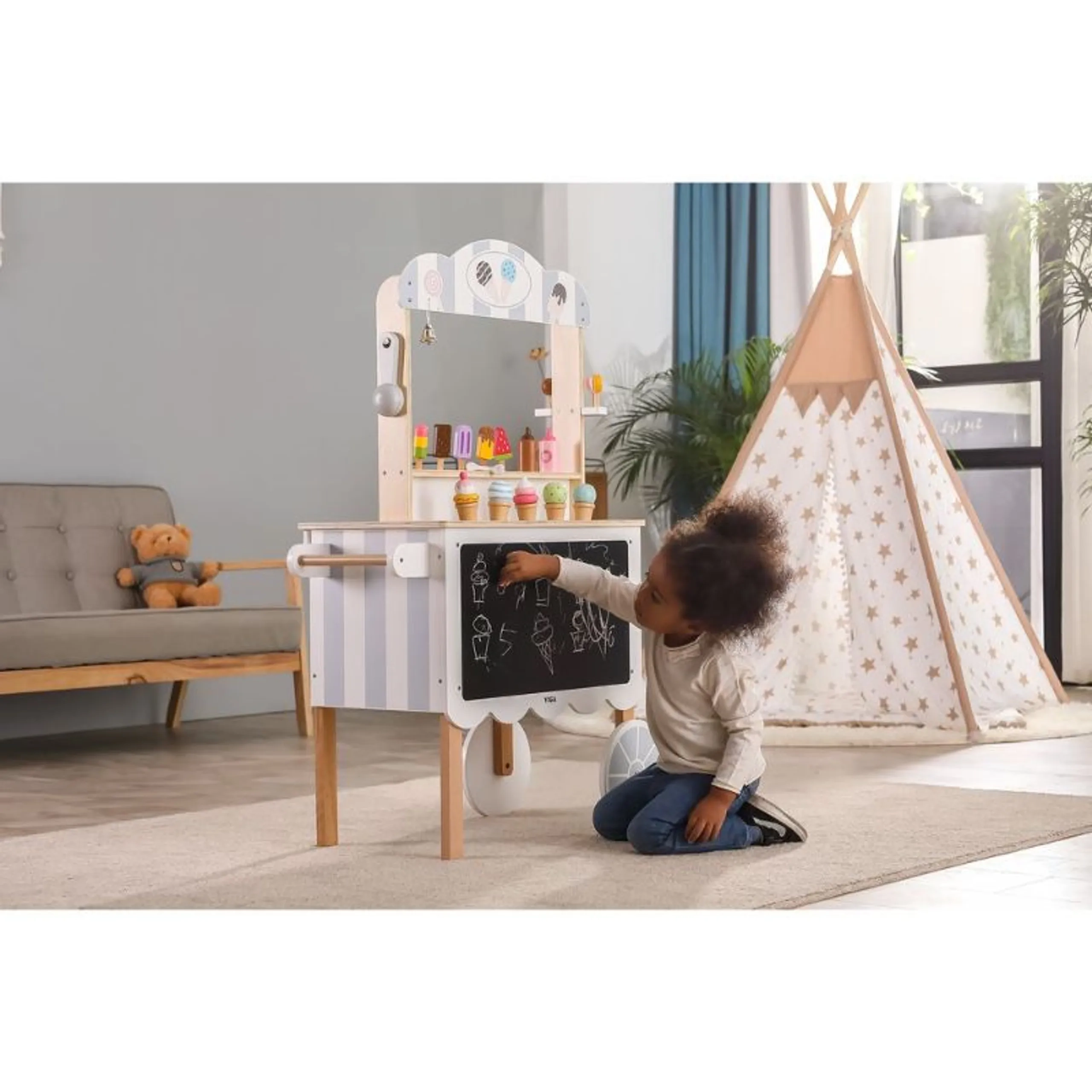Ice Cream Mobile Shop - Wooden 3-in-1 (PCG-44550)
