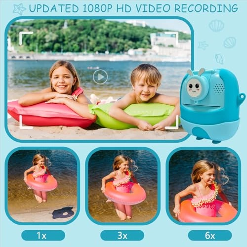 Kids Camera Instant Print - 2 Inches 1080P video Green