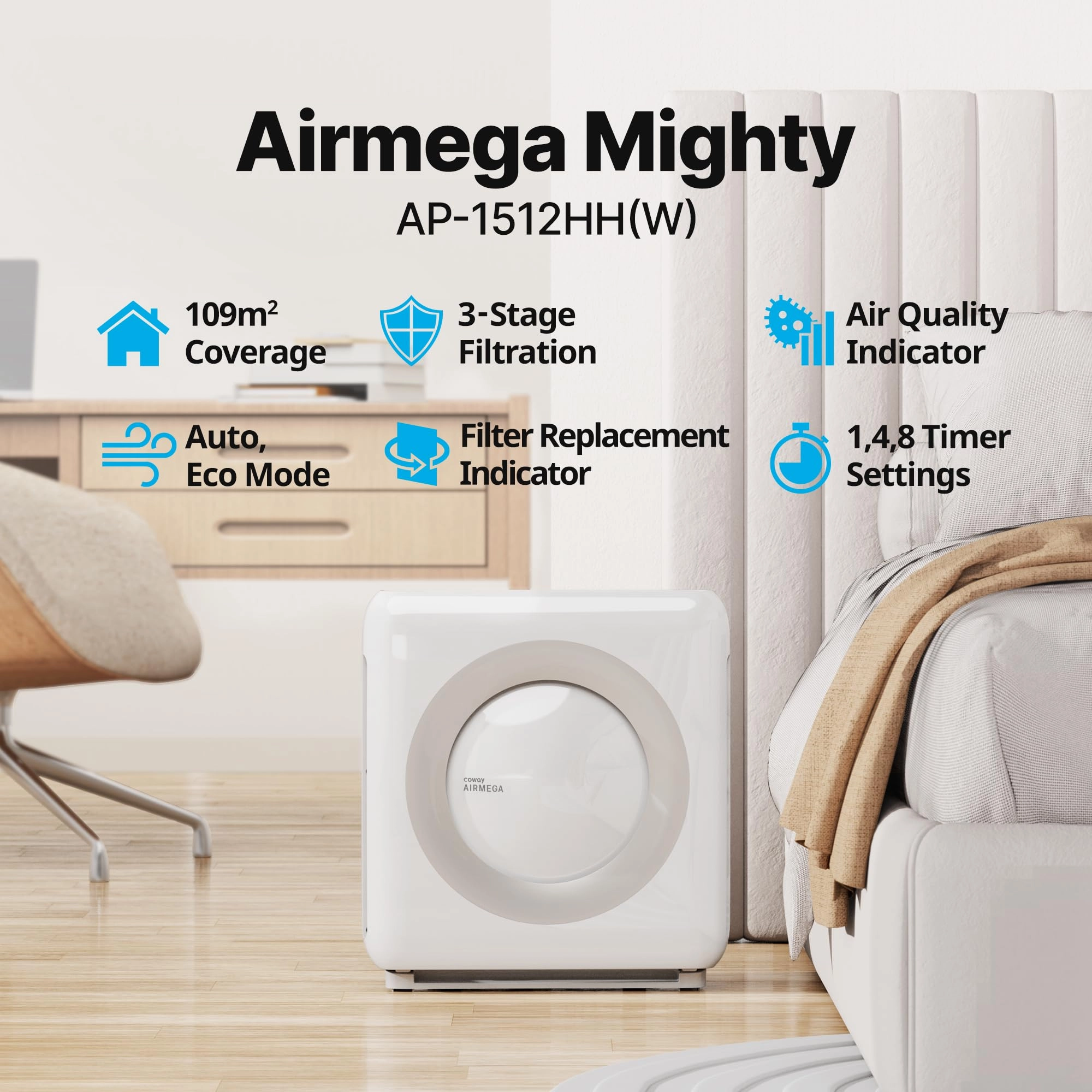 AP-1512HH - 109 m² HEPA White
