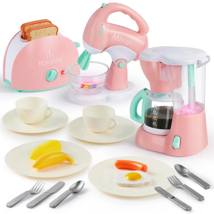 Joyin Play Kitchen Toys - coffee maker mixer toaster