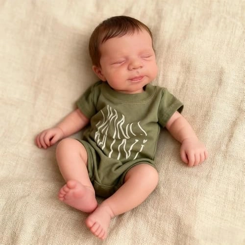 Reborn Baby Doll - 18 Inch Silicone Vinyl Rooted Hair Bundle