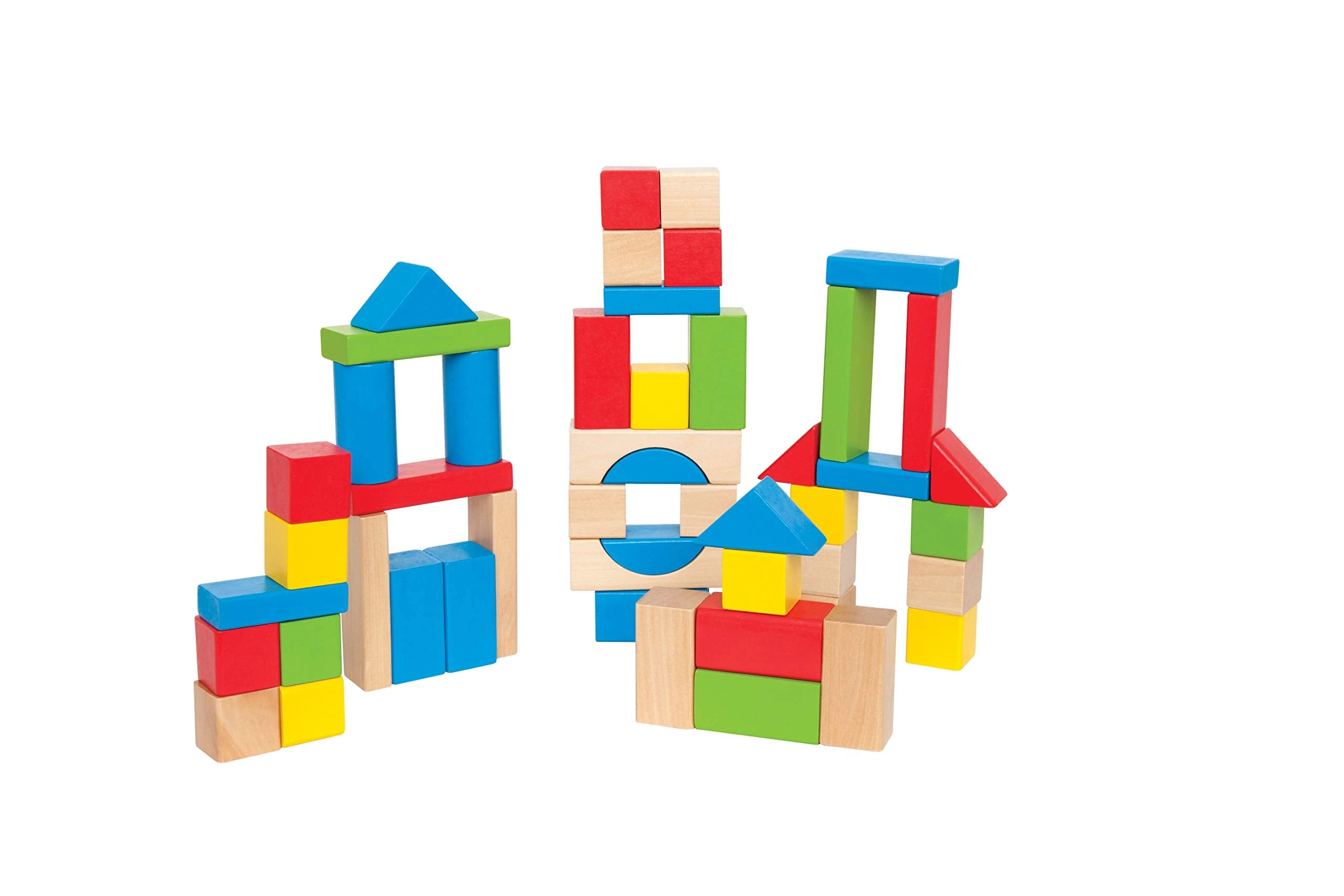 Hape Maple Wood Kids Building Blocks - 50pcs