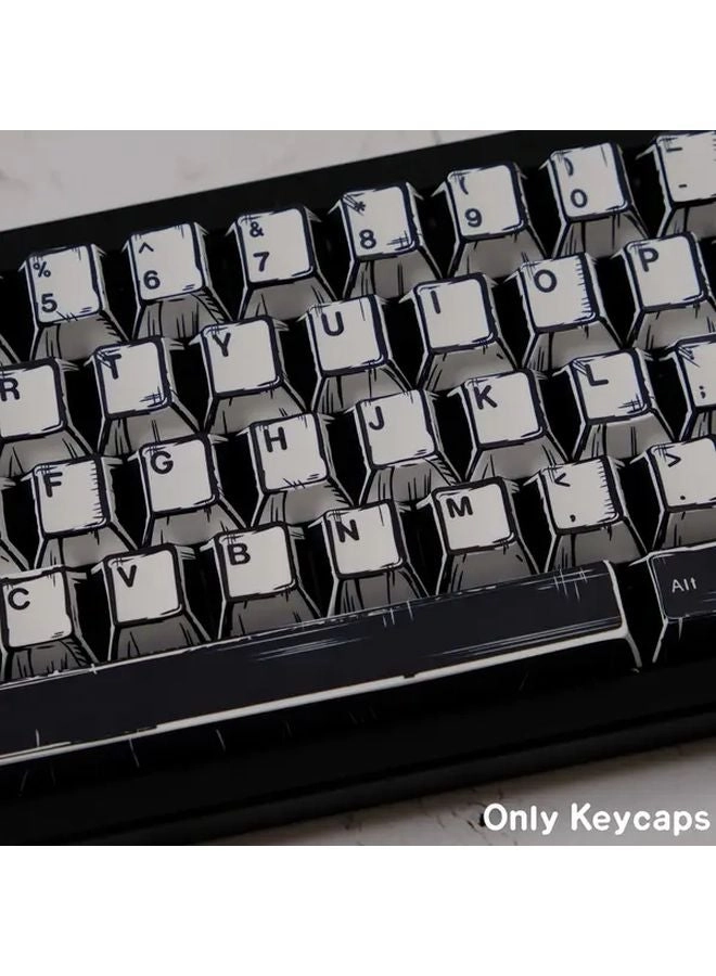 Cherry PBT Keycaps - 78-Key Comic Black