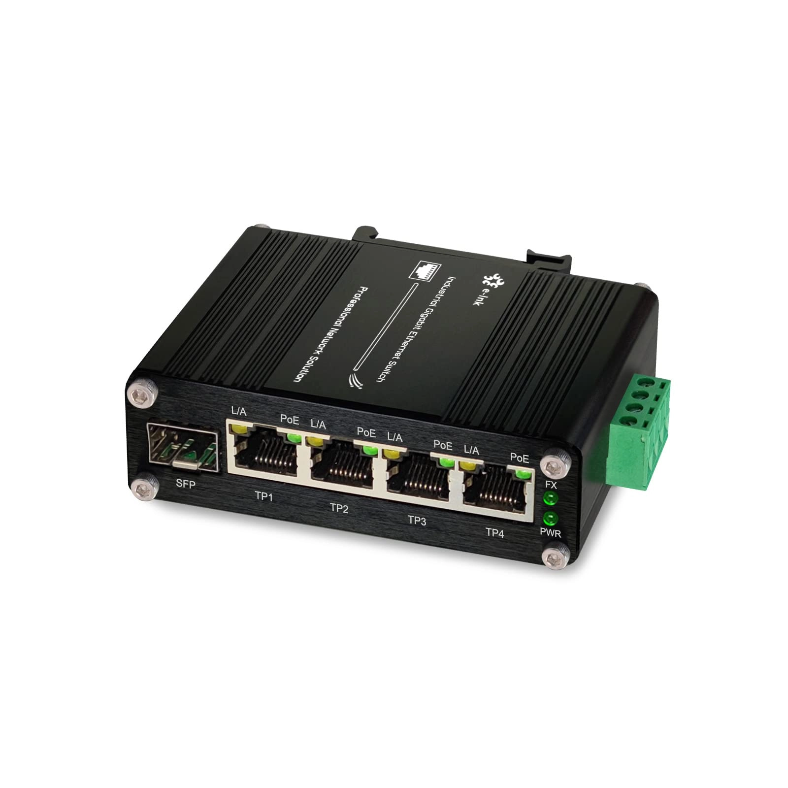Throncom 4 RJ45+1 SFP PoE Switch 5-ports