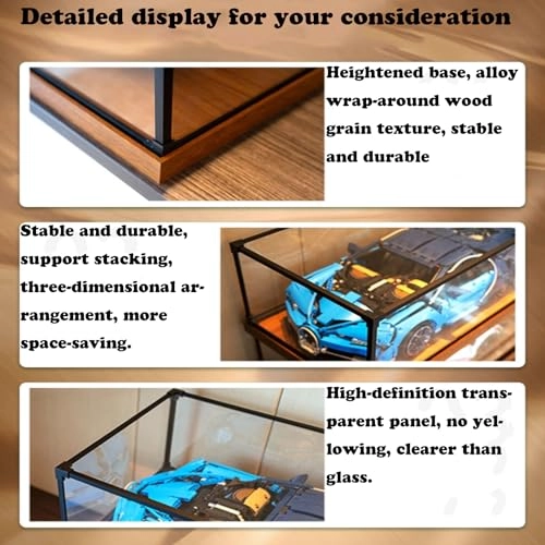 Acrylic Display case - for Lego 10280 woodgrain base
