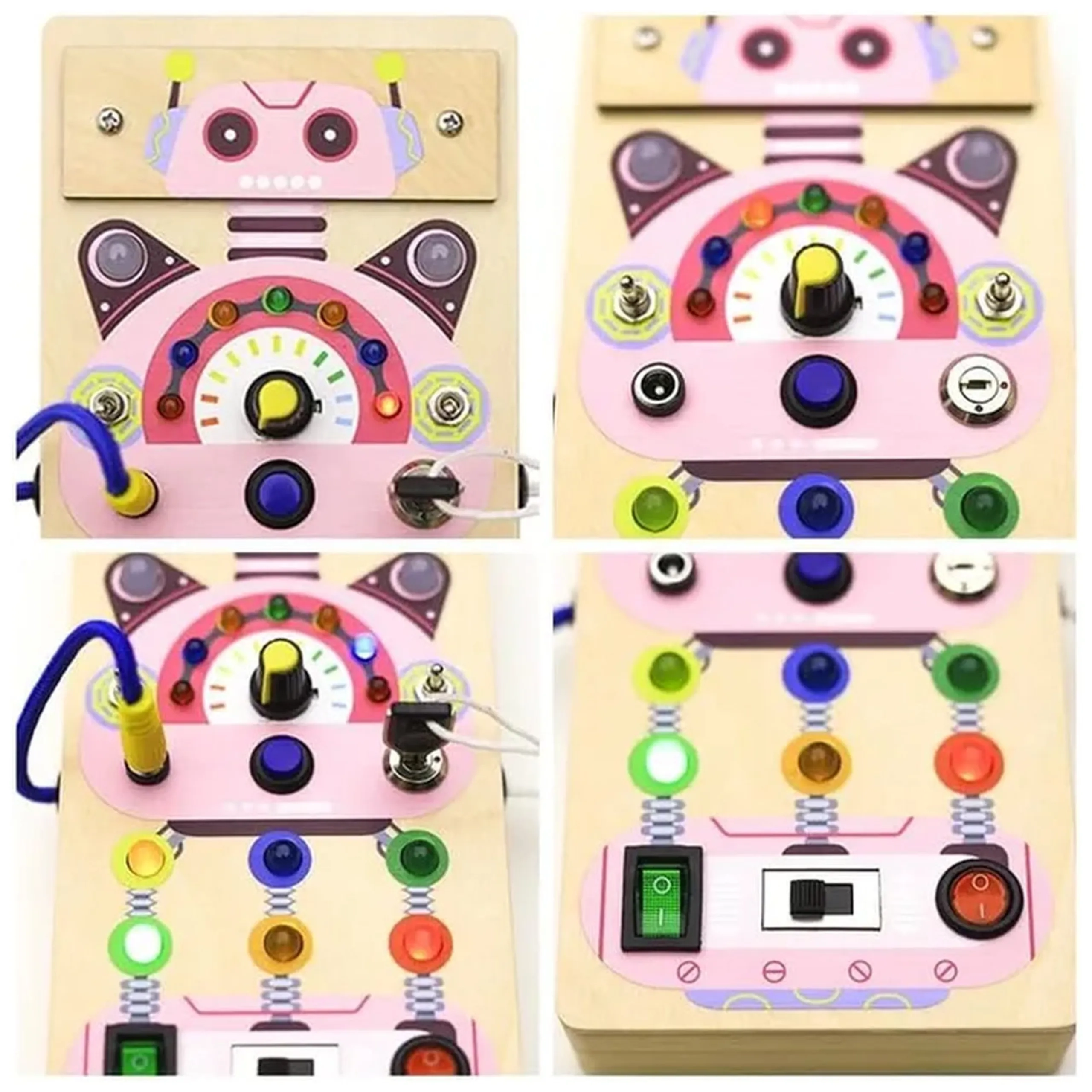 Pink Robot Busy Board - Police Car Shape Ages 3+
