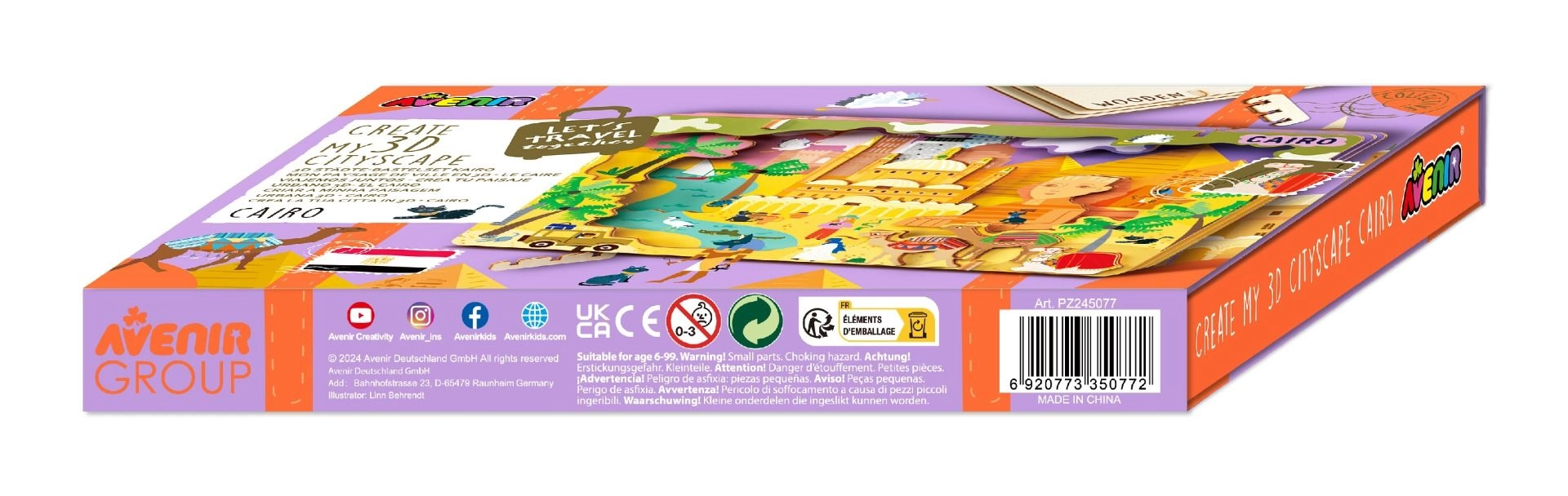 Lets Travel Together 3D Cityscape - Cairo Wooden