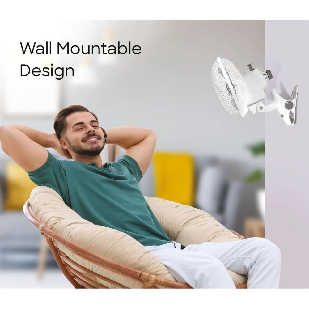 3-In-1 Portable Clip Fan - Desk Clip Wall 20 cm