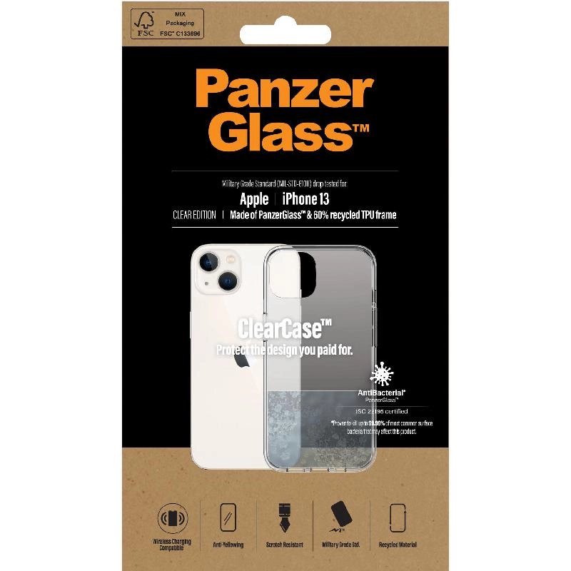 PanzerGlass ClearCase Back Cover Mobile Case for iPhone 13