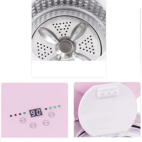 XHTONGSH غسالة محمولة، غسالة واحده كامله الاوتوماتيكية ميني حجض غسالة صغیرة، تحكم ذكي، غسيل غسيل و‌سرد مجفف، درجة حرارة متغيرة السعرة (Color : White)