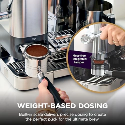Luxe Caf Pro Series - ES701C Built-in Grinder Integrated Tamper