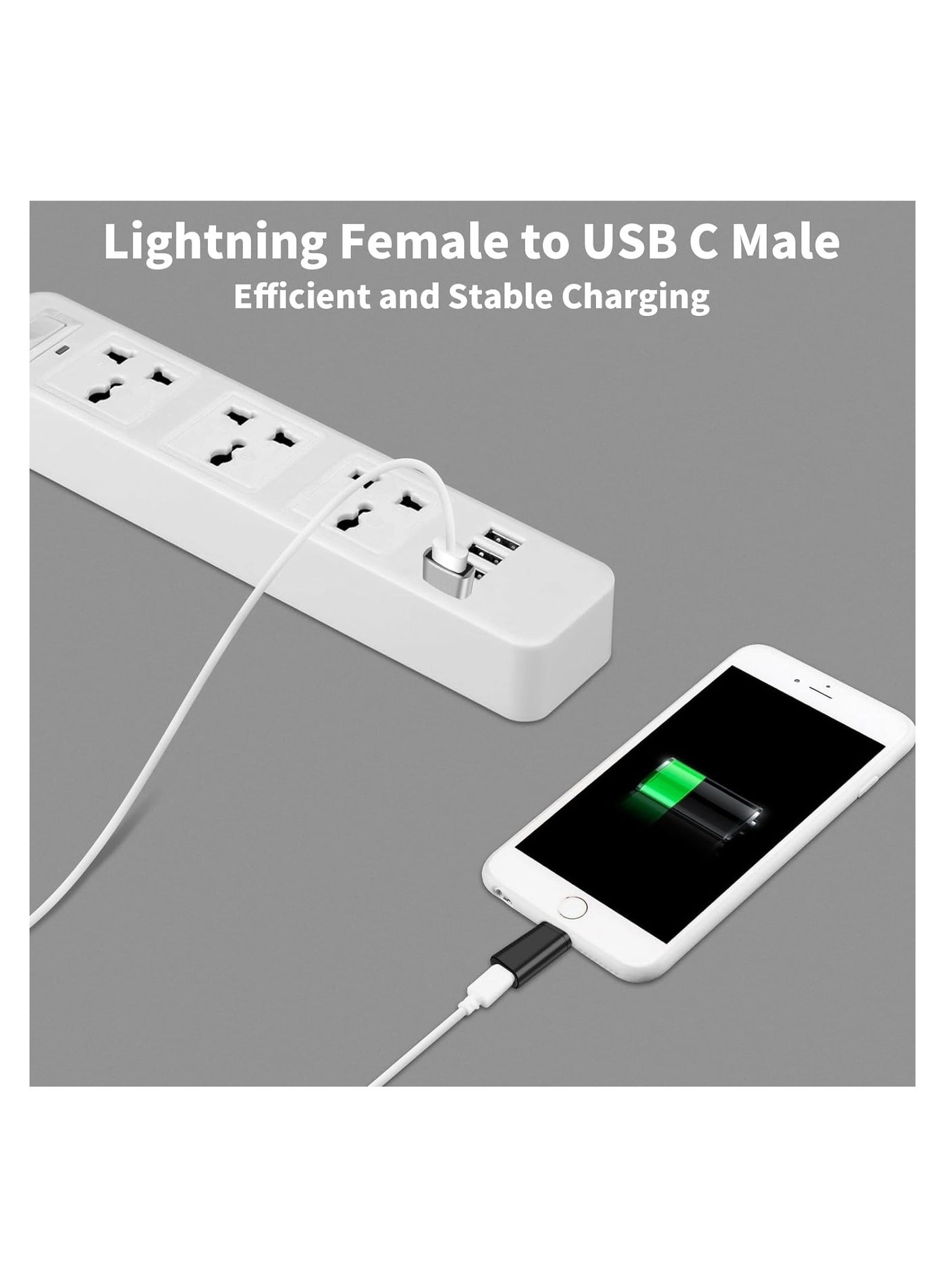 Lightning Female to USB-C Male Adapter Pack