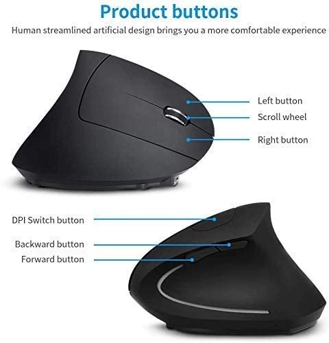 Vertical Ergonomic Mouse - USB