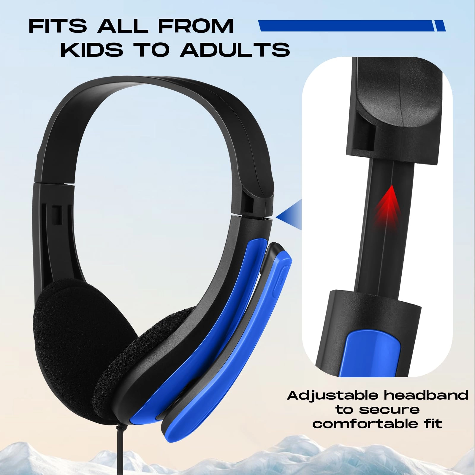 20 Pack Bulk Classroom Headphones Wired Headphone
