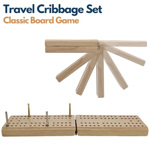 Cribbage Board - Travel Foldable 2 Track Set