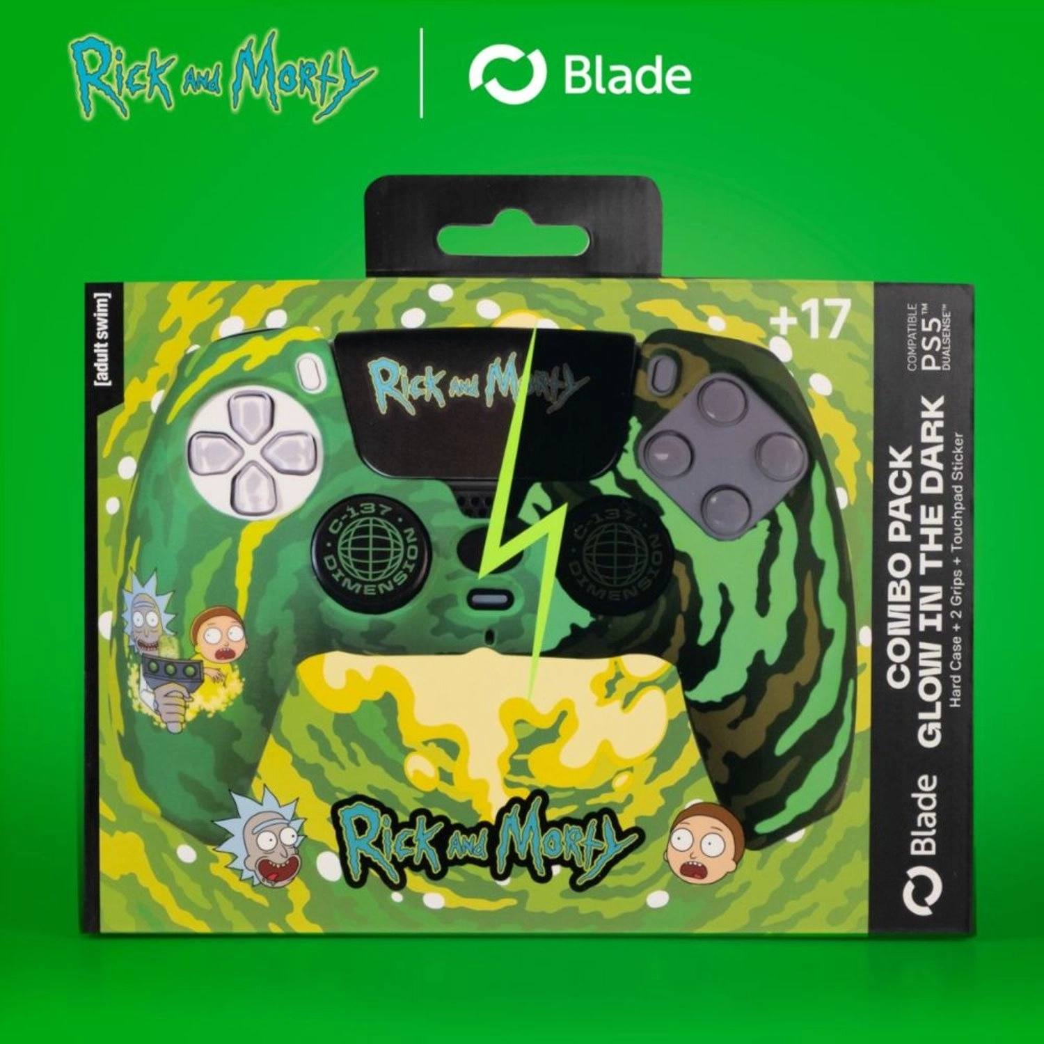 Rick & Morty Case - PS5 Green Combo Pack
